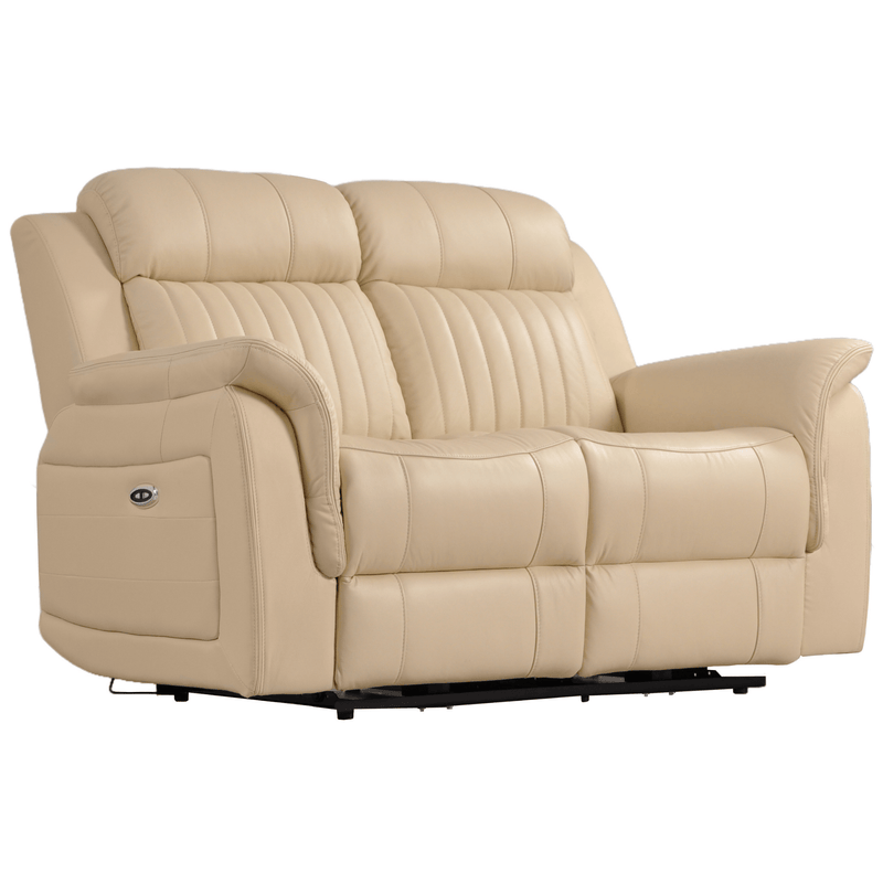 Cidliano Cream 2 Seater – angled view of cream-colored two-seater sofa on a white background.