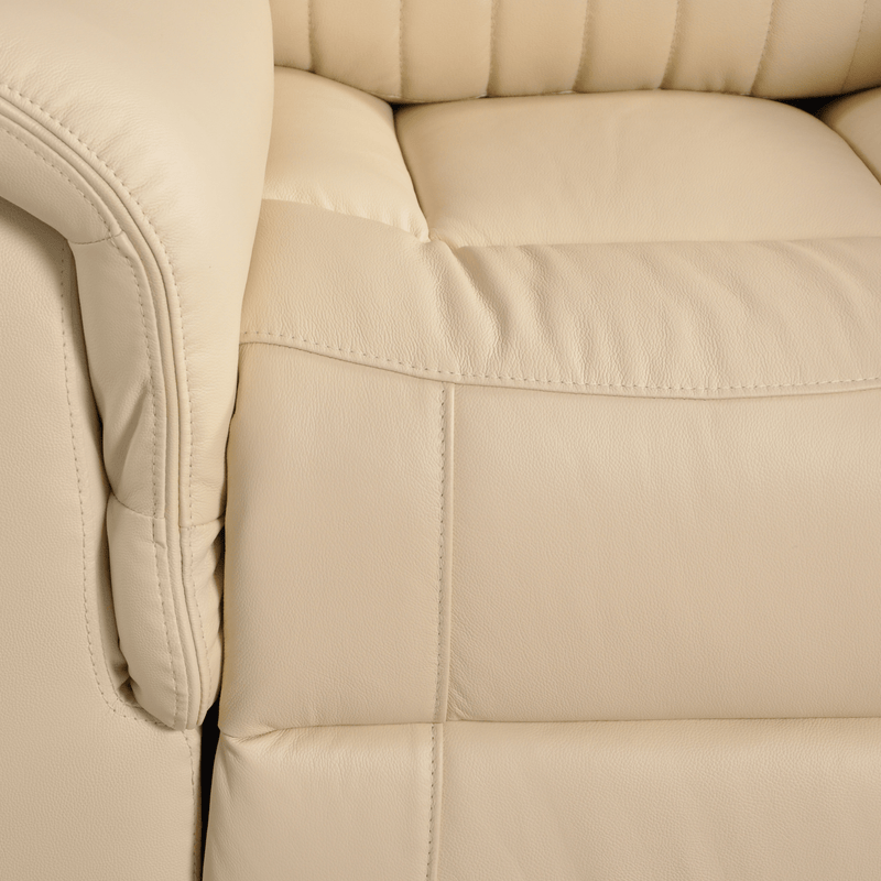 Cidliano Cream 2 Seater – detailed close-up of cream-colored two-seater sofa highlighting upholstery and craftsmanship.