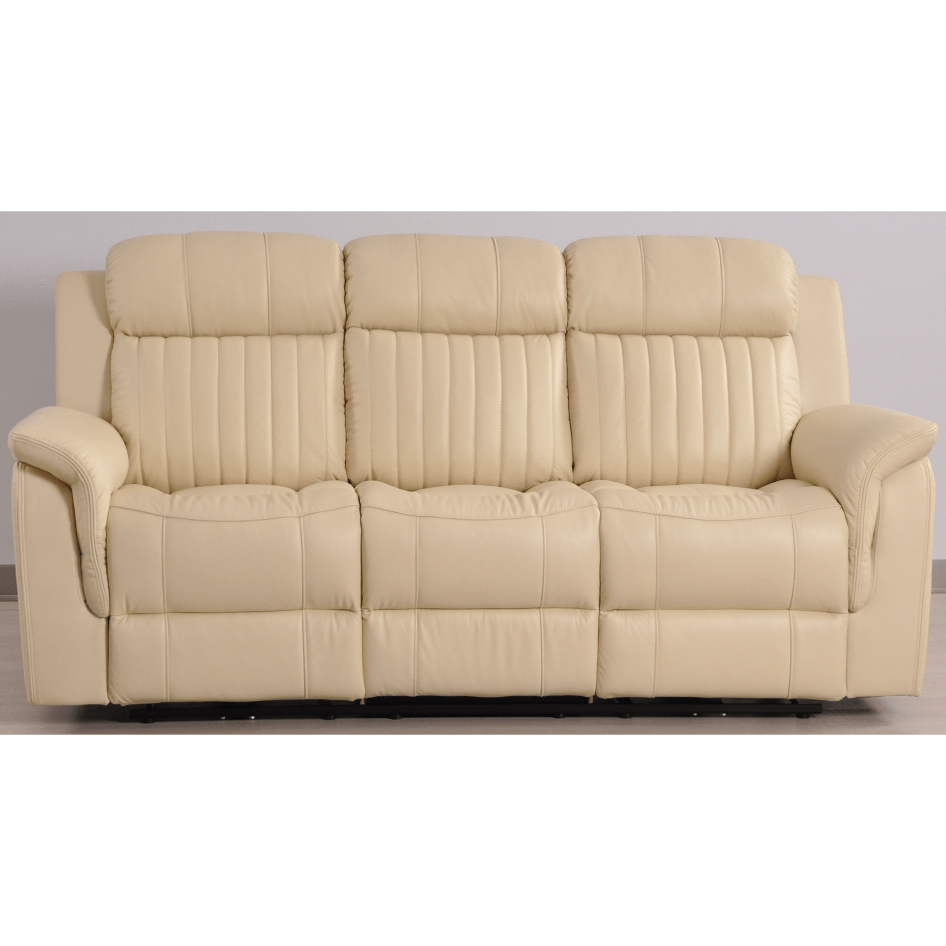 Cidliano 3-seater sofa front-facing in a stylish roomset with contemporary decor and warm ambient lighting.