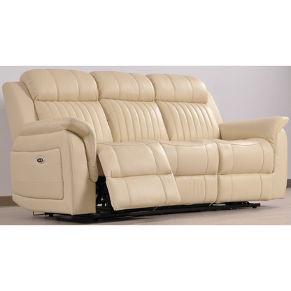 Cidliano Cream 3 Seater – angled view of cream-colored three-seater sofa in a contemporary living room setting.
