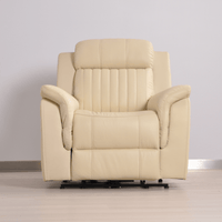 Cidliano Cream Armchair – front-facing cream-colored armchair in a modern living room setting.