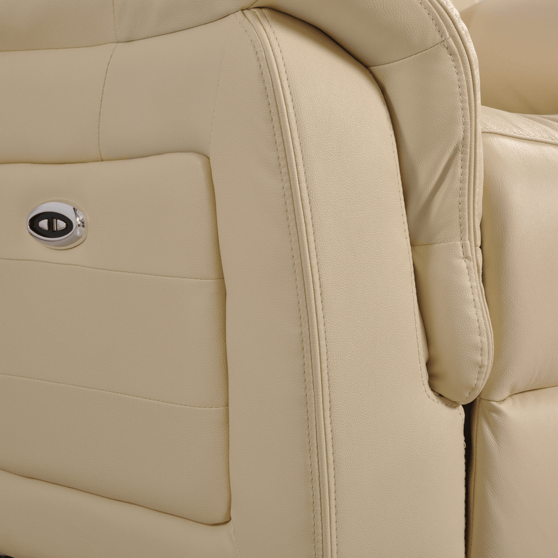 Cidliano Cream 2 Seater – detailed close-up of cream-colored two-seater sofa highlighting upholstery and craftsmanship.