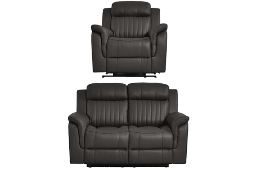 Cidliano Genuine Leather Grey Electric Power Recliner 2+1 Seater Sofa Set