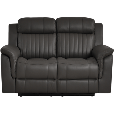 Cidliano Genuine Leather Grey Electric Power Recliner 2 Seater Sofa