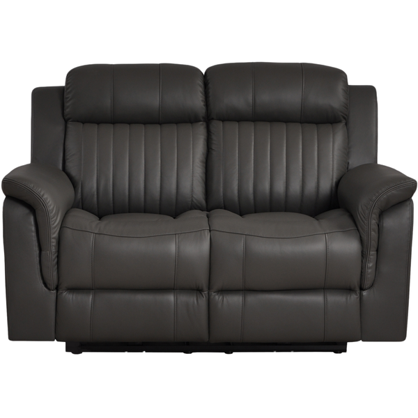 Cidliano Genuine Leather Grey Electric Power Recliner 2 Seater Sofa
