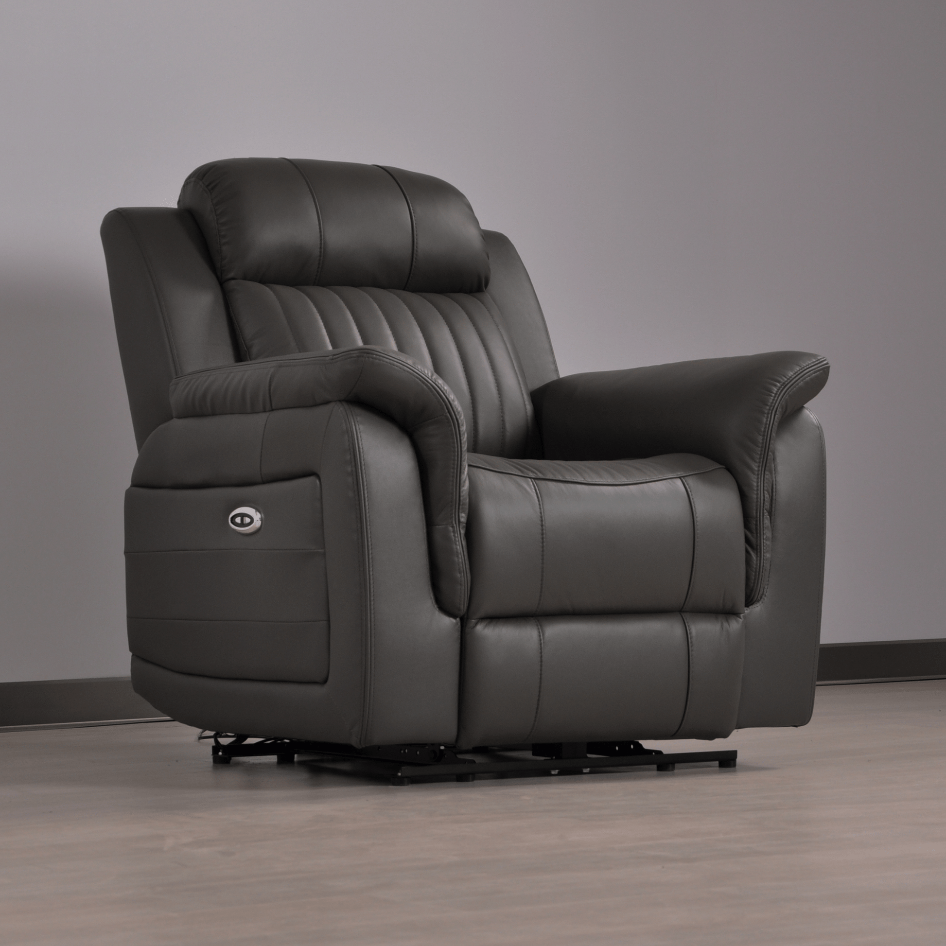 Cidliano Genuine Leather Grey Electric Power Recliner 2+1 Seater Sofa Set - Furniture Instore