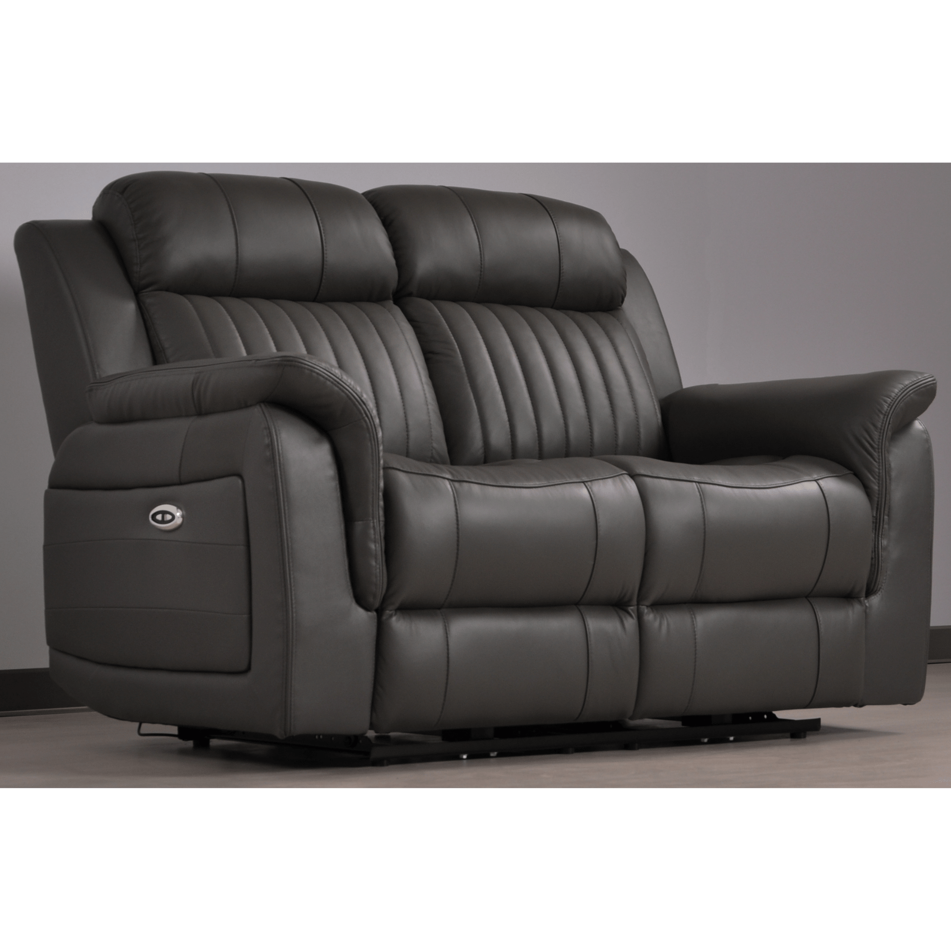 Cidliano Genuine Leather Grey Electric Power Recliner 2+1 Seater Sofa Set - Furniture Instore