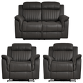 Cidliano Genuine Leather Grey Electric Recliner 2+1+1 Seater Sofa Set