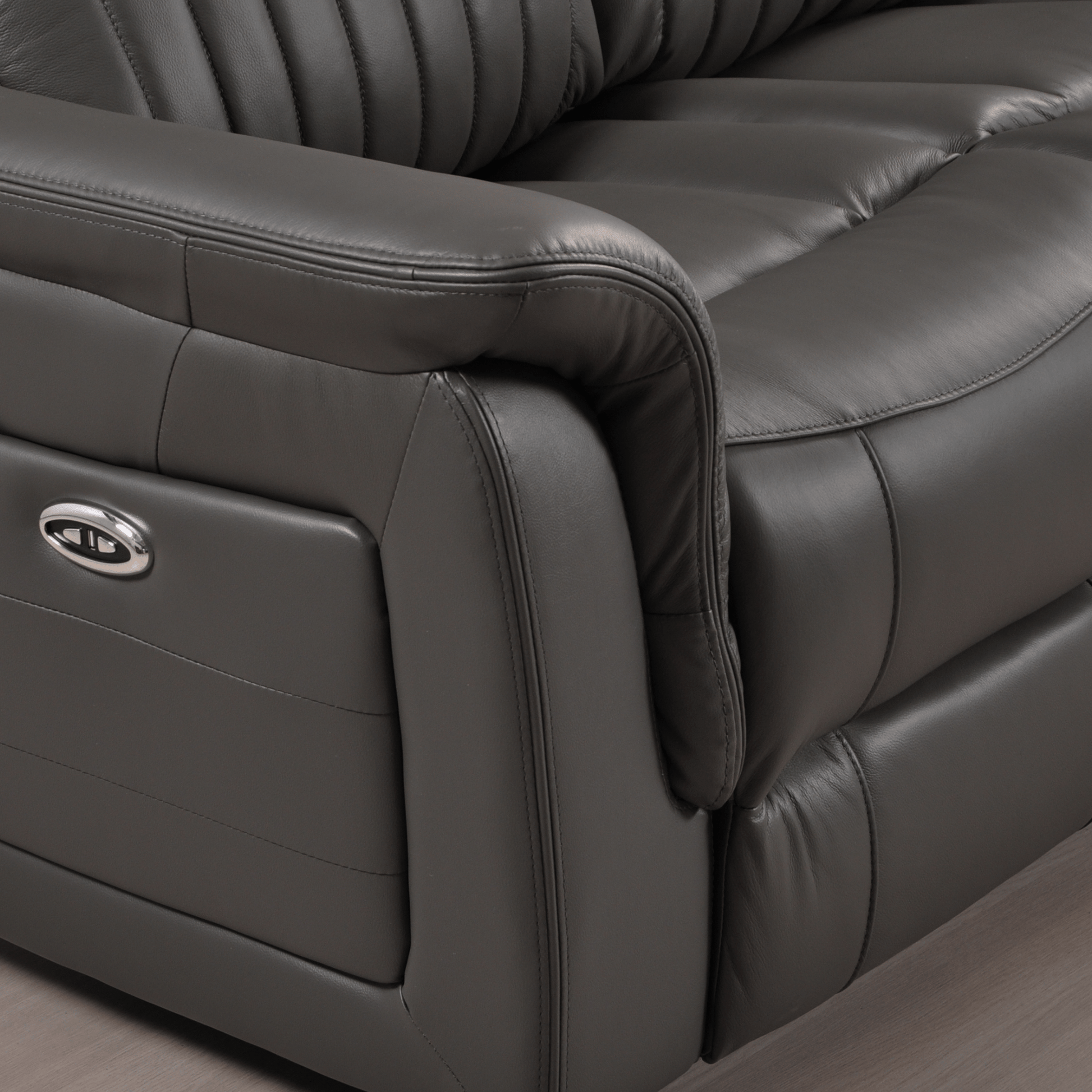 Cidliano Genuine Leather Grey Electric Power Recliner 2+2 Seater Sofa Set - Furniture Instore