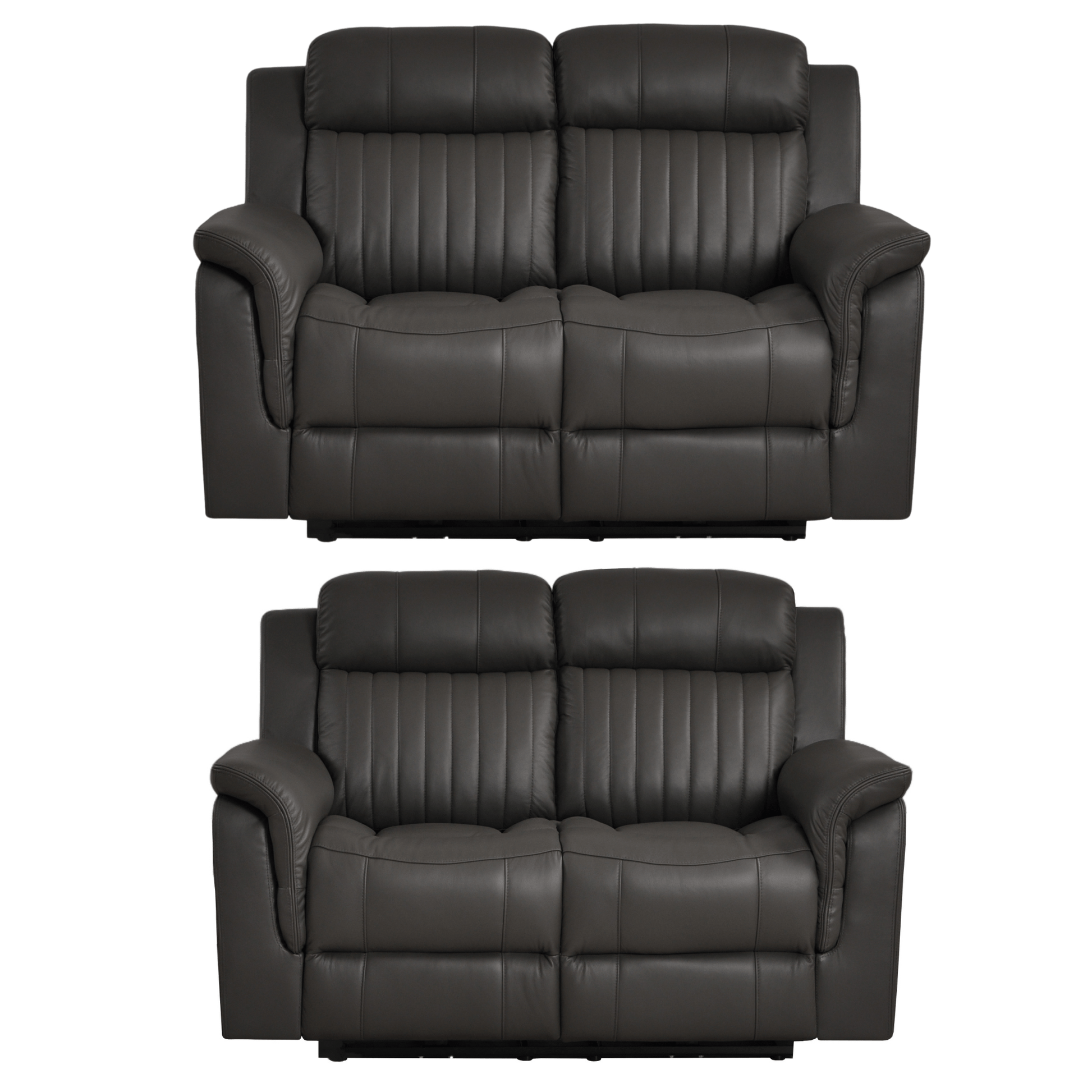 Cidliano Genuine Leather Grey Electric Power Recliner 2+2 Seater Sofa Set - Furniture Instore