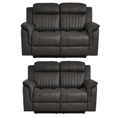 Cidliano Genuine Leather Grey Electric Power Recliner 2+2 Seater Sofa Set