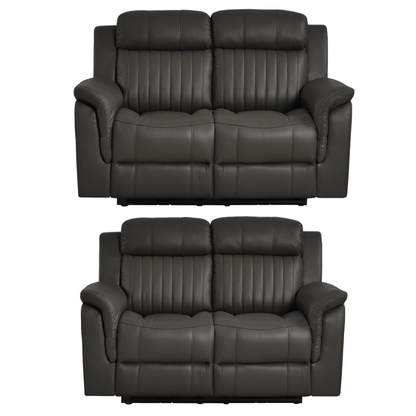 Cidliano Genuine Leather Grey Electric Power Recliner 2+2 Seater Sofa Set - Furniture Instore