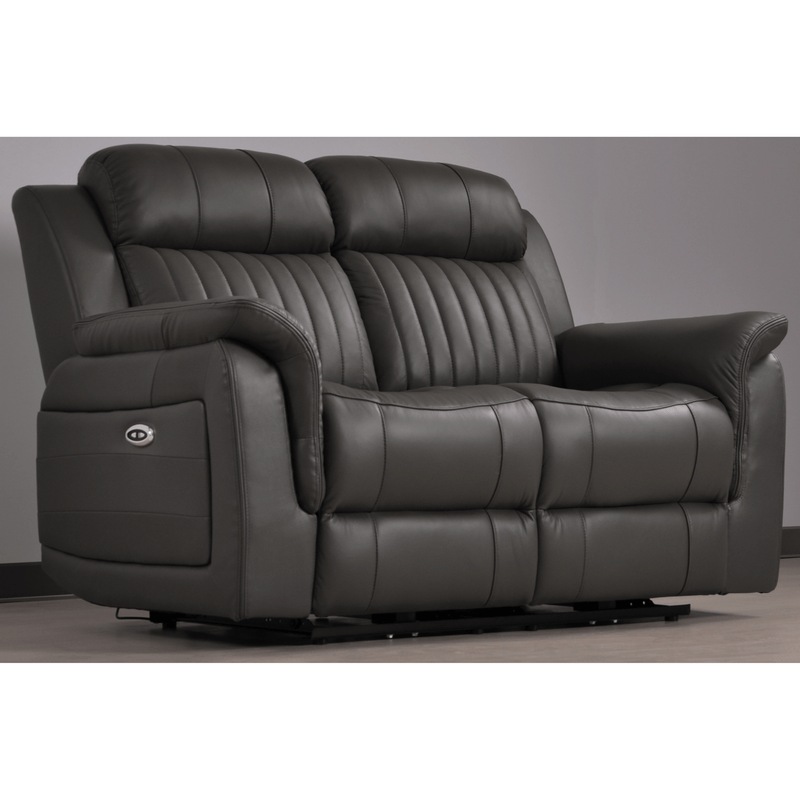 Cidliano Genuine Leather Grey Electric Power Recliner 2+2 Seater Sofa Set - Furniture Instore