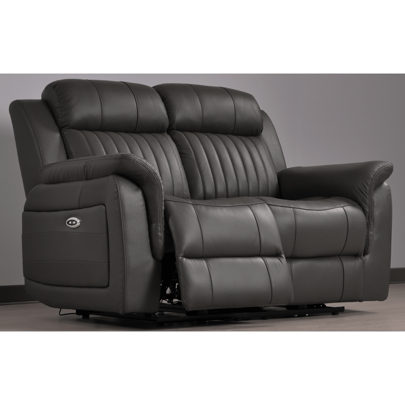 Cidliano Genuine Leather Grey Electric Power Recliner 2+2 Seater Sofa Set - Furniture Instore