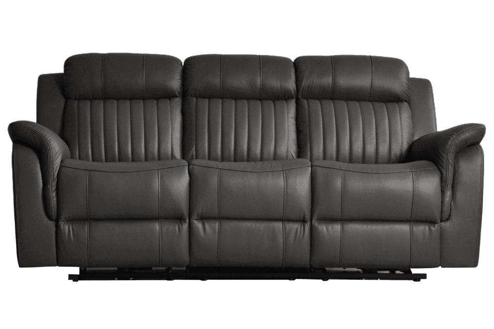 Cidliano Genuine Leather Grey Electric Power Recliner 3+1 Seater Sofa Set