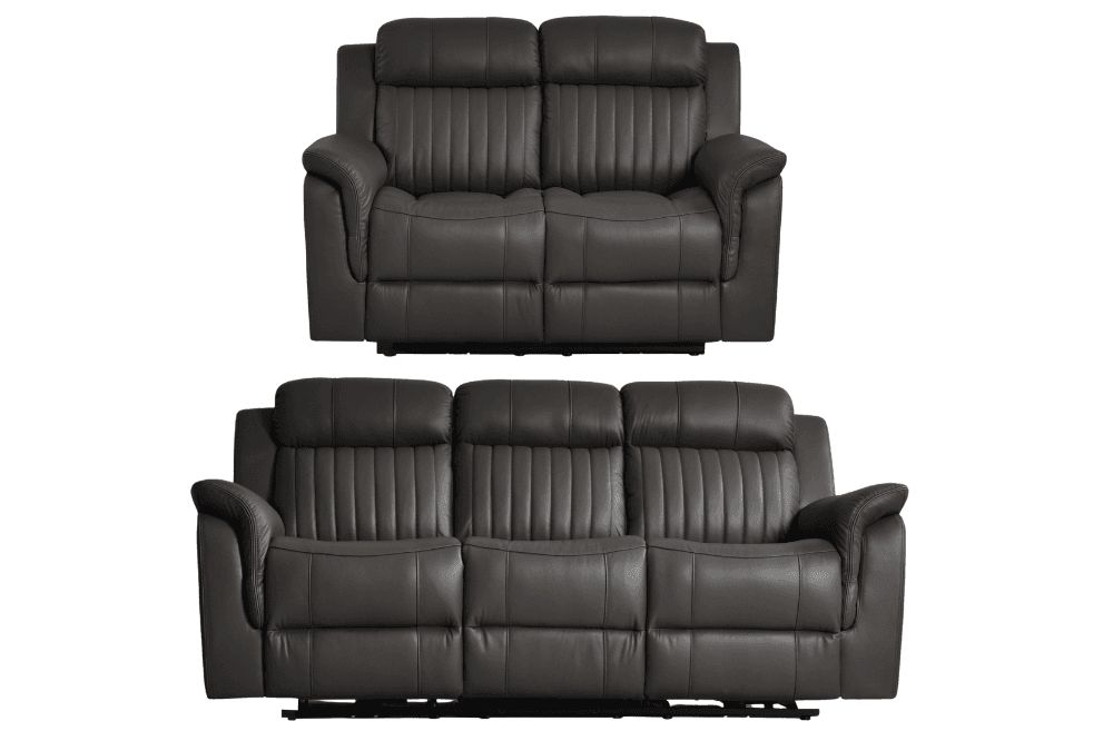 Cidliano Genuine Leather Grey Electric Power Recliner 3+2 Seater Sofa Set