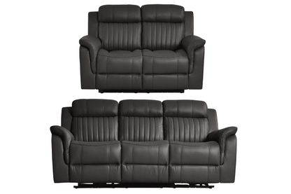 Cidliano Genuine Leather Grey Electric Power Recliner 3+2 Seater Sofa Set