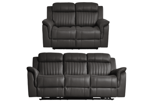 Cidliano Genuine Leather Grey Electric Power Recliner 3+2 Seater Sofa Set