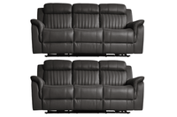Cidliano Genuine Leather Grey Electric Power Recliner 3+3 Seater Sofa Set
