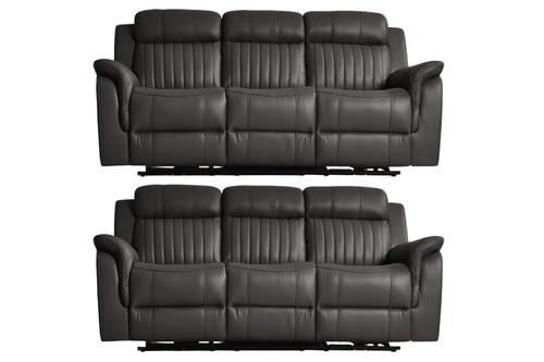 Cidliano Genuine Leather Grey Electric Power Recliner 3+3 Seater Sofa Set