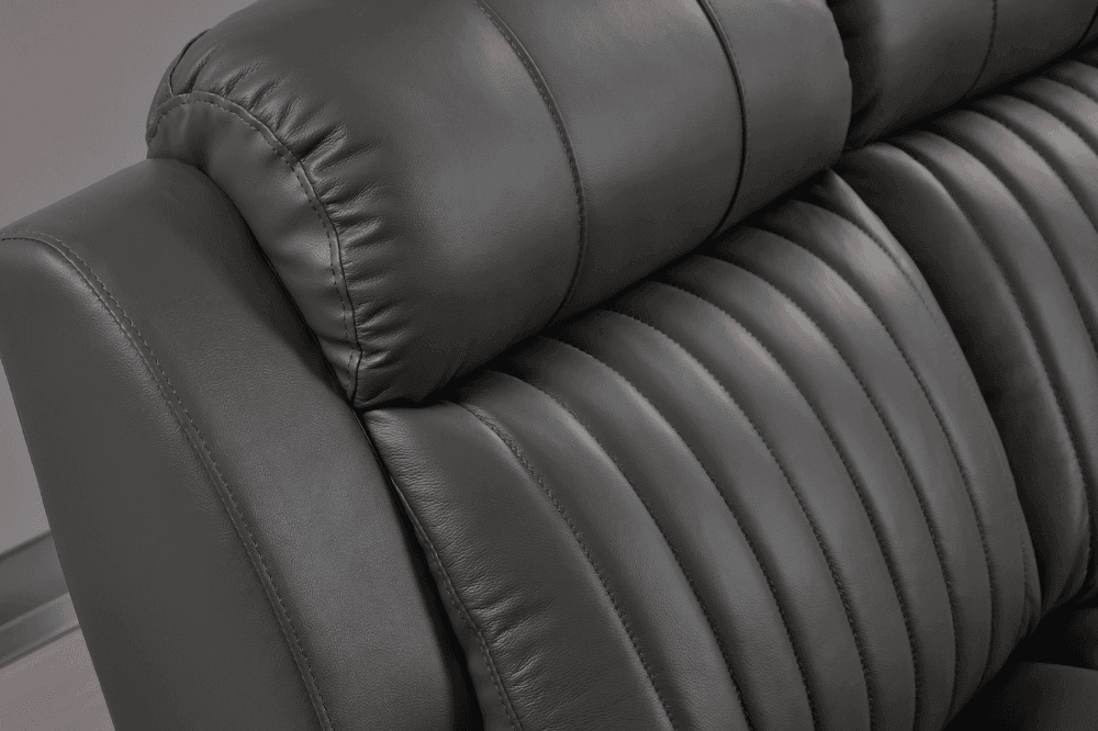 Cidliano Genuine Leather Grey Electric Power Recliner 3+3 Seater Sofa Set