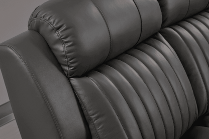 Cidliano Genuine Leather Grey Electric Power Recliner 3+3 Seater Sofa Set