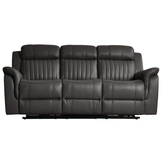 Cidliano Genuine Leather Grey Electric Power Recliner 3+1+1 Seater Sofa Set - Furniture Instore