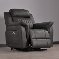 Cidliano Genuine Leather Grey Electric Power Recliner 3+1+1 Seater Sofa Set - Furniture Instore