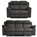 Cidliano Genuine Leather Grey Electric Recliner 3+2 Seater Sofa Set