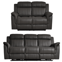 Cidliano Genuine Leather Grey Electric Power Recliner 3+2 Seater Sofa Set