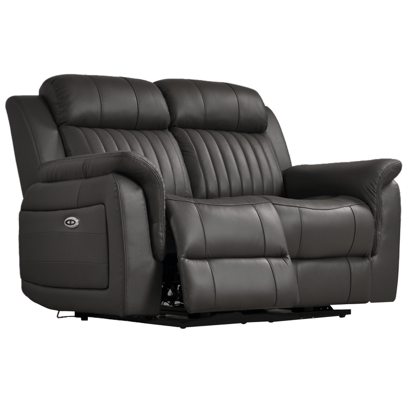 Cidliano Genuine Leather Grey Electric Power Recliner 3+2+1 Seater Sofa Set - Furniture Instore