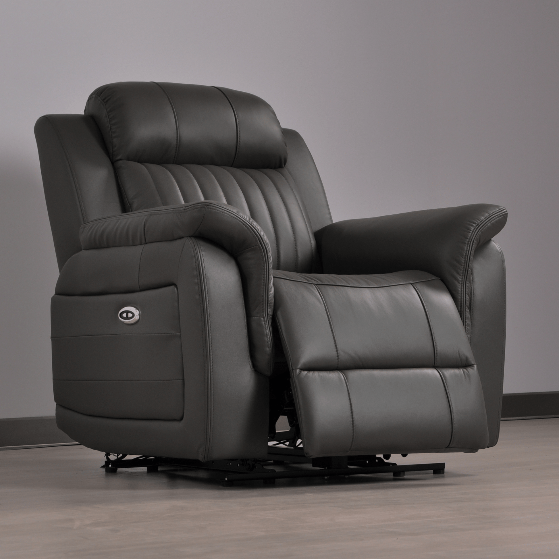 Cidliano Genuine Leather Grey Electric Power Recliner 3+2+1 Seater Sofa Set - Furniture Instore