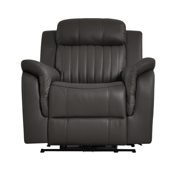 Cidliano Genuine Leather Grey Electric Power Recliner Armchair