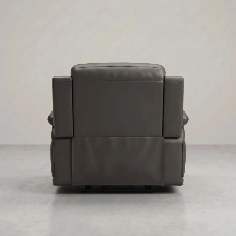 Cidliano Genuine Leather Grey Electric Recliner 2+1+1 Seater Sofa Set