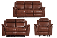 Cidliano Genuine Leather Tan Electric Power Recliner 3+2+1 Seater Sofa Set