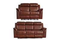 Cidliano Genuine Leather Tan Electric Power Recliner 3+2  Seater Sofa Set