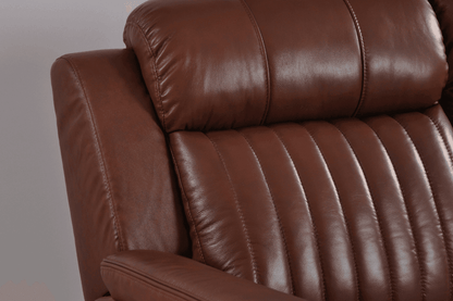 Cidliano Genuine Leather Tan Electric Power Recliner 3+3 Seater Sofa Set