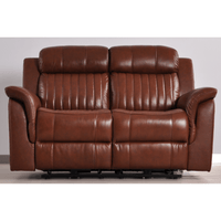 Cidliano Tan 2 Seater – front-facing tan two-seater sofa in a modern living room setting.