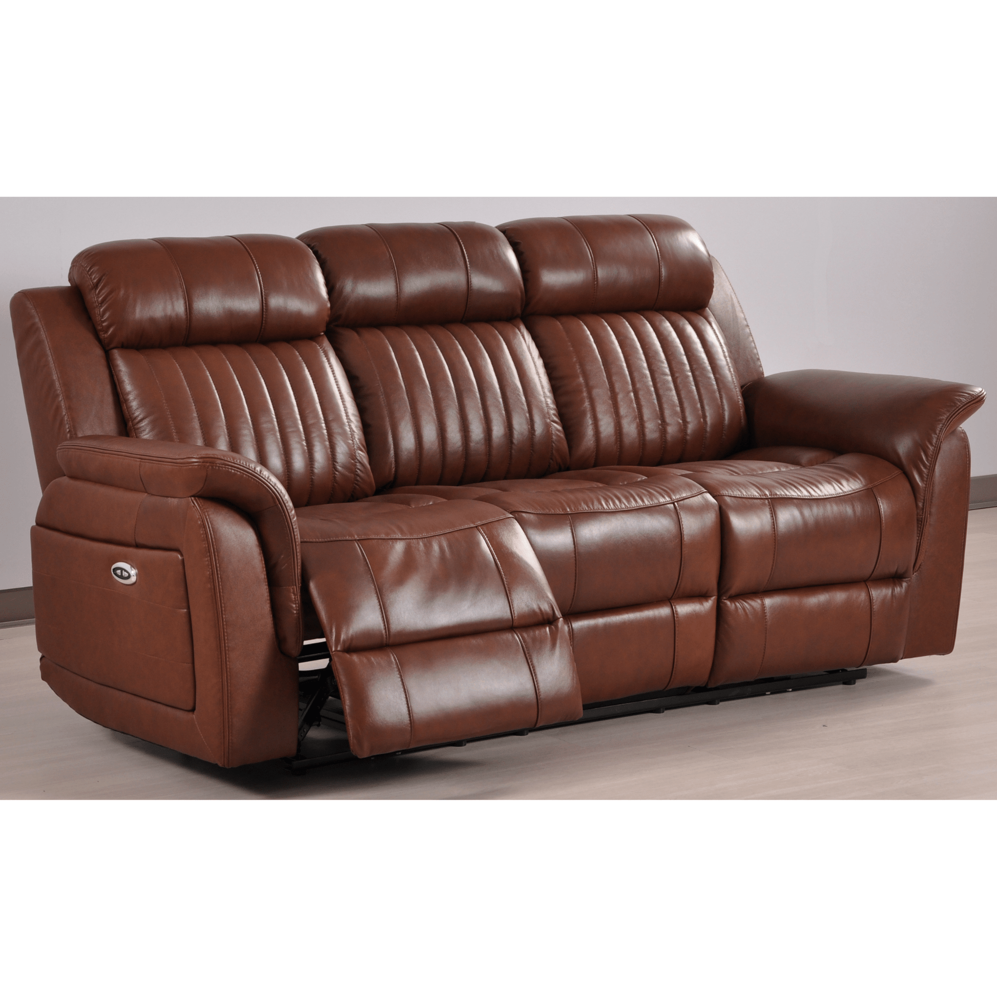 Cidliano Tan 3 Seater – angled view of tan three-seater sofa in a contemporary living room setting.