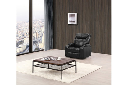 Cinema Black Electric 3+2+1 Seater Leather Recliner Sofa Set With Two Cup Holders - Furniture Instore