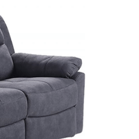 Gray recliner chair on a white background