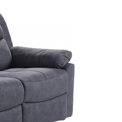 Gray recliner chair on a white background