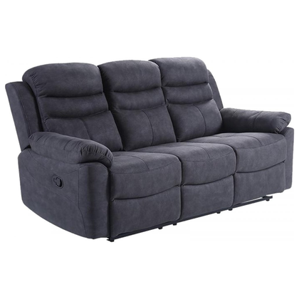 Gray reclining sofa on a white background