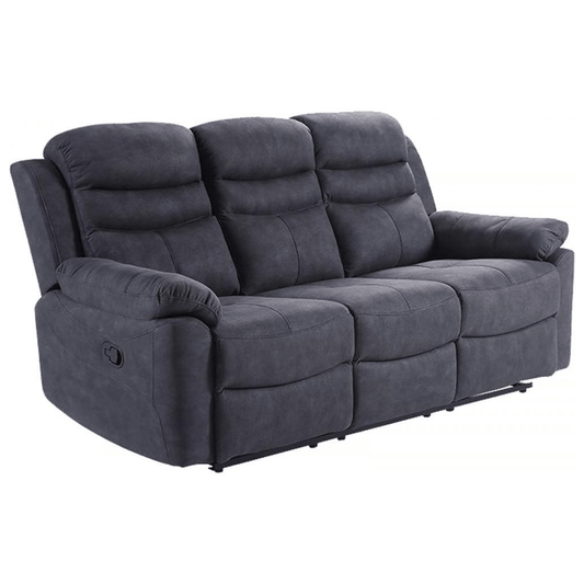 Gray reclining sofa on a white background