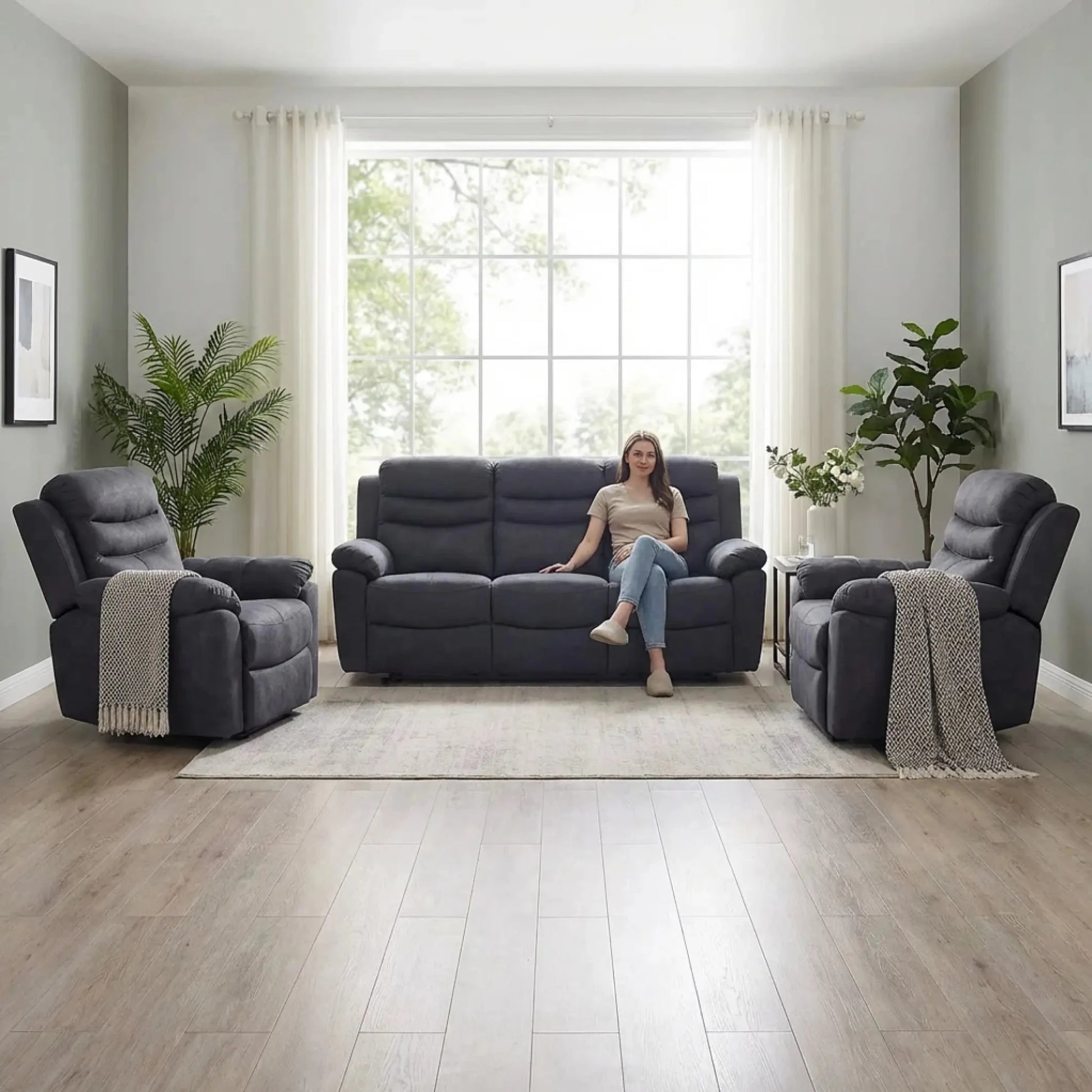 conway-fabric-grey-recliner-armchair-sofa-set