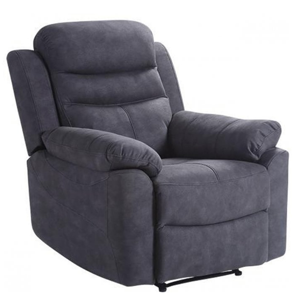 Conway Grey Fabric Manual Recliner Armchair