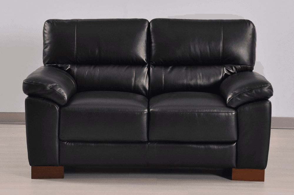 Dalmore Genuine Leather Black 2+2 Seater Sofa Set