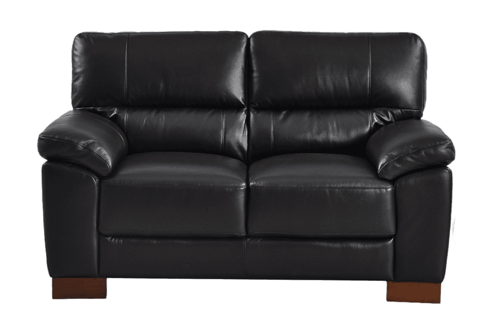 Dalmore Genuine Leather Black 2+2 Seater Sofa Set