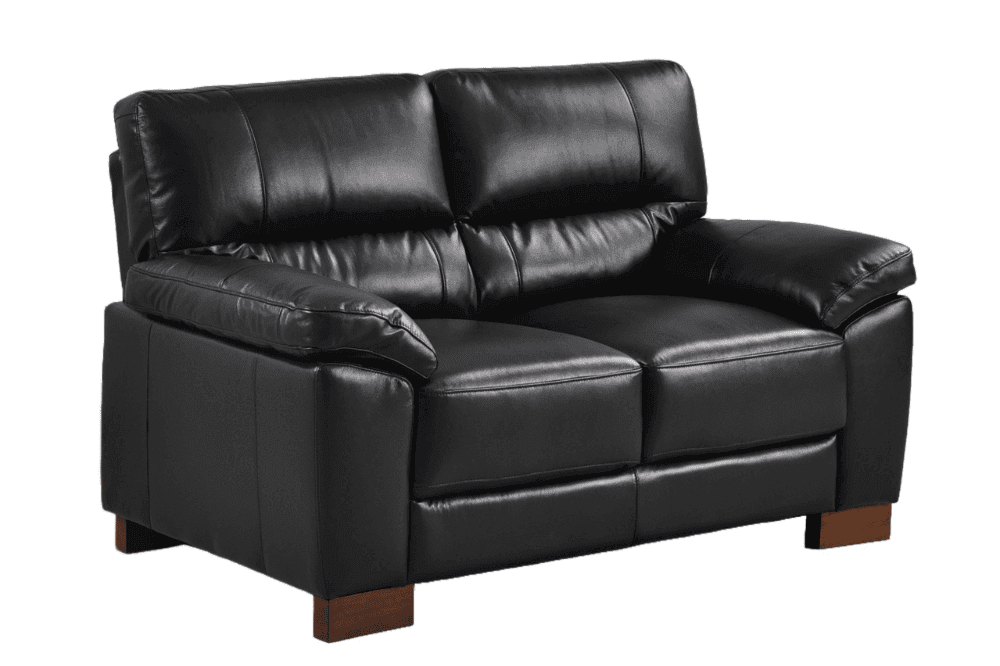Dalmore Genuine Leather Black 2+2 Seater Sofa Set