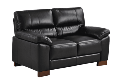 Dalmore Genuine Leather Black 2+2 Seater Sofa Set